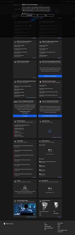 Schermata exchange.xforce.ibmcloud.com