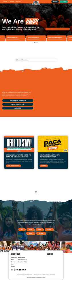 Captura de pantalla unitedwedream.org