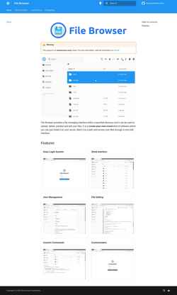 Skärmdump filebrowser.org