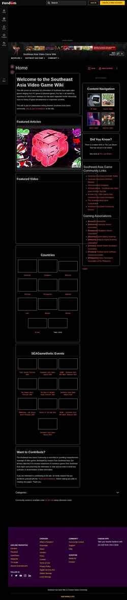 Снимак екрана southeast-asia-game.fandom.com