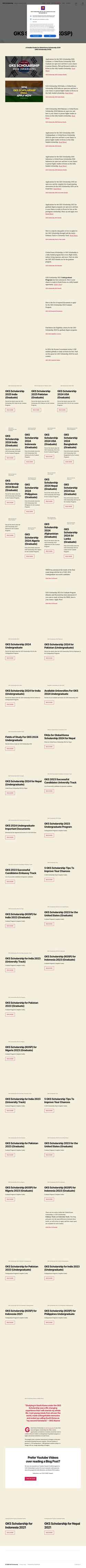 Snímek obrazovky gksscholarship.com