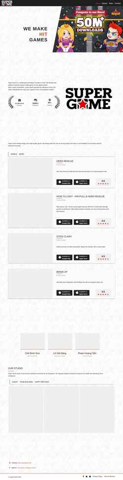 Képernyőkép supergamestudio.com