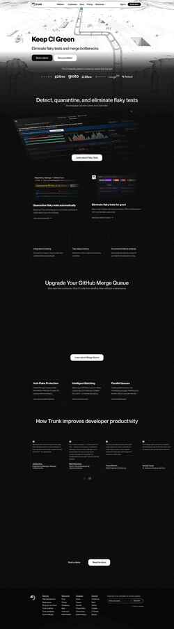 Скриншот trunk.io