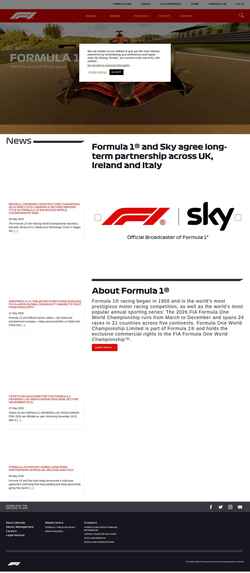 Schermata corp.formula1.com