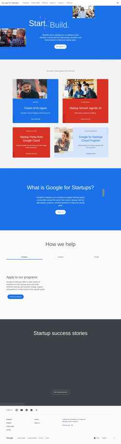 Screenshot startup.google.com