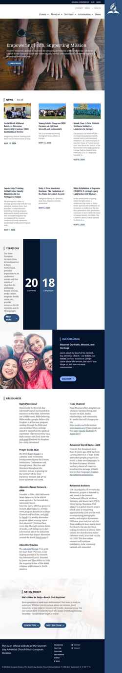 スクリーンショット eud.adventist.org