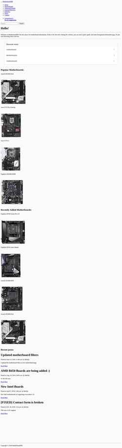 Screenshot motherboarddb.com