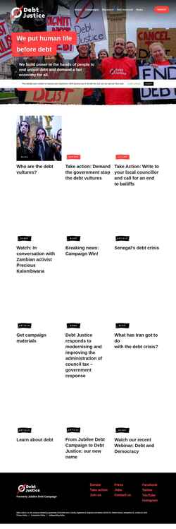Captura de pantalla debtjustice.org.uk