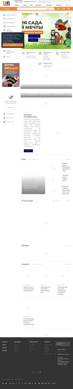 Posnetek zaslona tdinstrumenti.ru