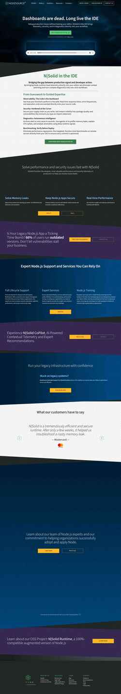 Schermata nodesource.com
