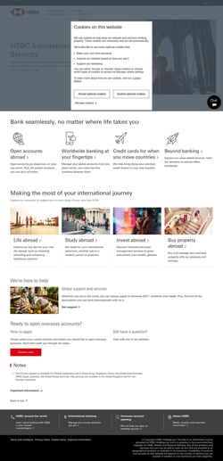 Captura de pantalla internationalservices.hsbc.com