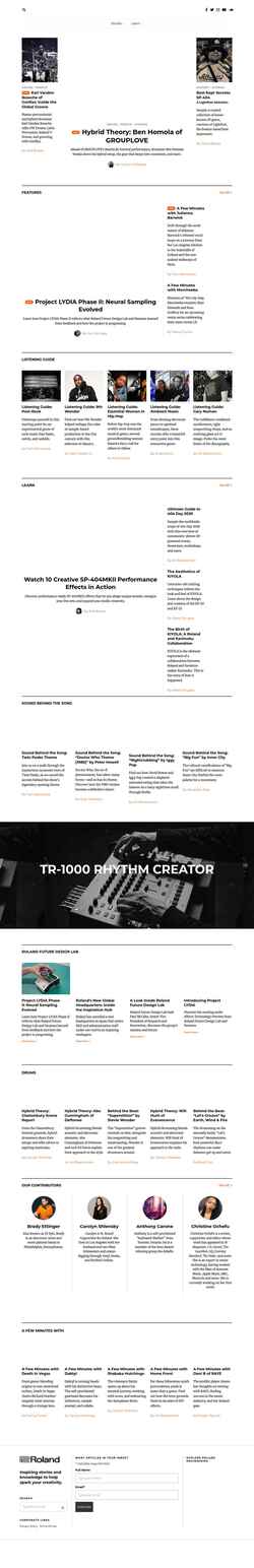 Screenshot articles.roland.com
