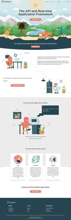 Screenshot feathersjs.com