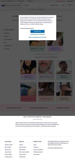 Ekraanipilt onlinedoctor.boots.com