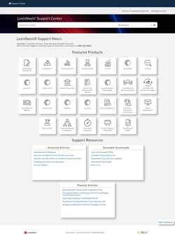 Schermata supportcenter.lexisnexis.com