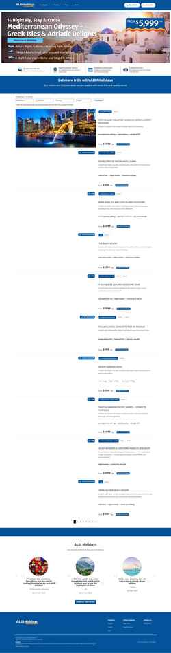 Снимак екрана aldiholidays.com.au