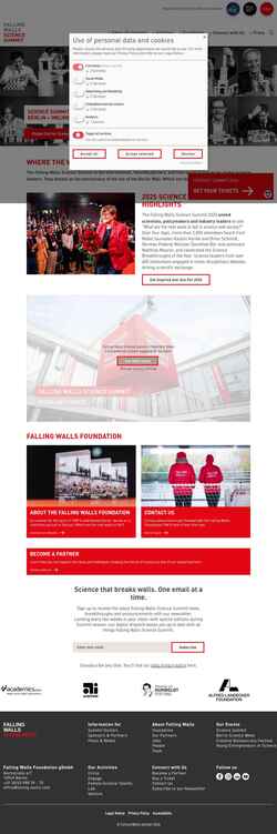 Skærmbillede falling-walls.com