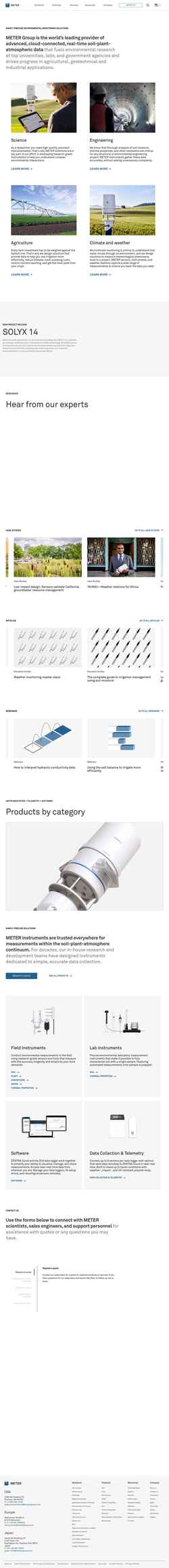 Снимак екрана metergroup.com