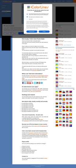 Captură de ecran icolorlines.com