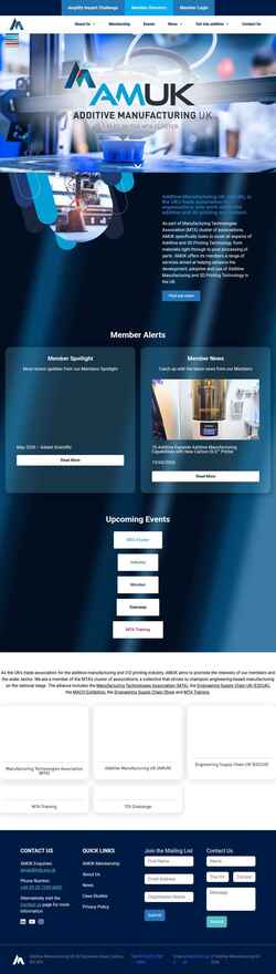 Zrzut ekranu additivemanufacturinguk.org.uk