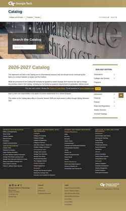 Ekrānuzņēmums catalog.gatech.edu