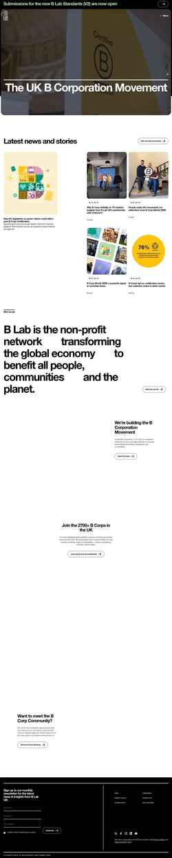 Skjermdump bcorporation.uk