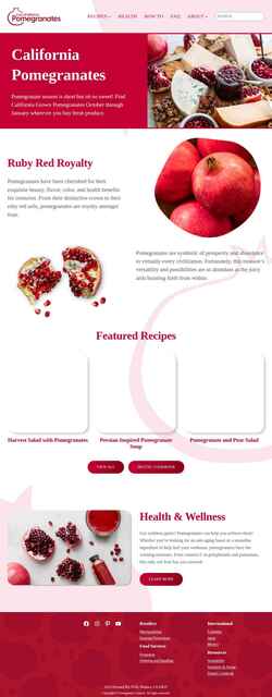 Screenshot pomegranates.org