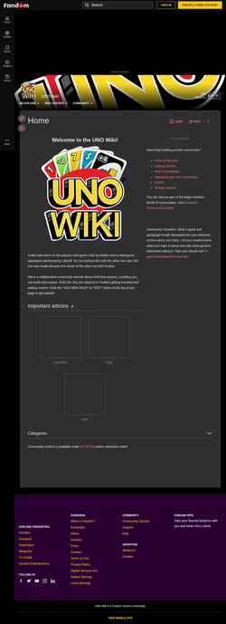 Skärmdump unocardgame.fandom.com