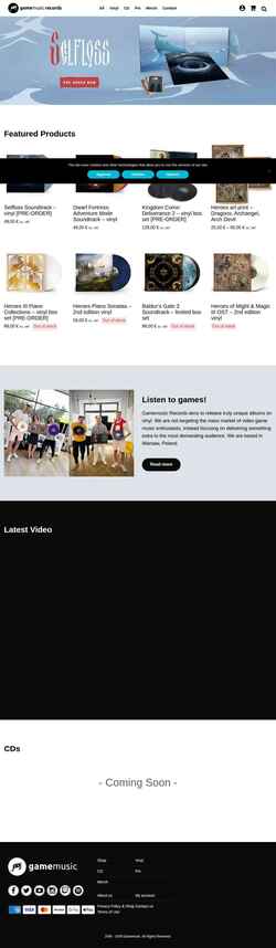 Screenshot gamemusicrecords.com