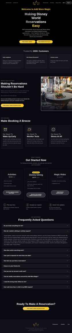Екранна снимка addmoremagic.com