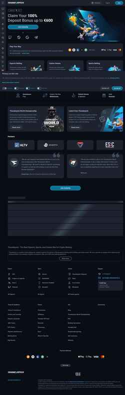 Снимак екрана thunderpick.io