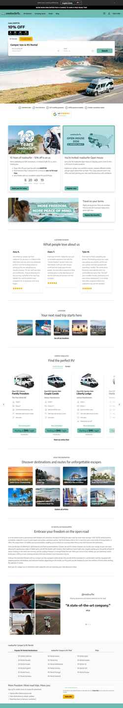 Екранна снимка roadsurfer.com