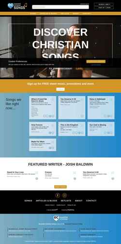 Schermata essentialchristiansongs.com