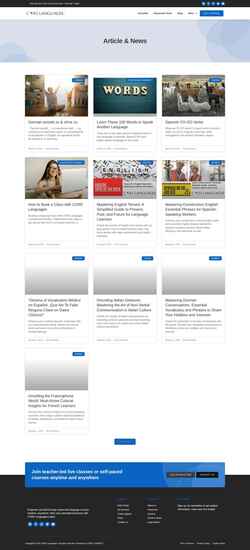 Screenshot corelanguages.com