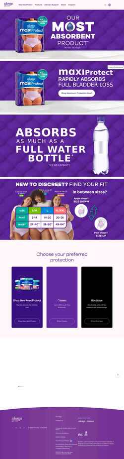 Screenshot alwaysdiscreet.com