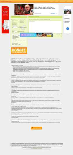 Captura de pantalla alphabetizer.flap.tv