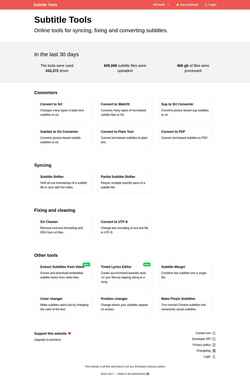 Skærmbillede subtitletools.com