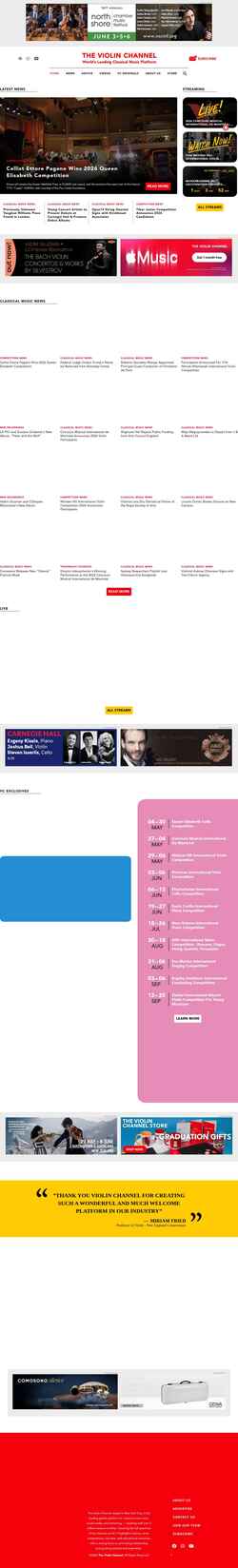 Skärmdump theviolinchannel.com