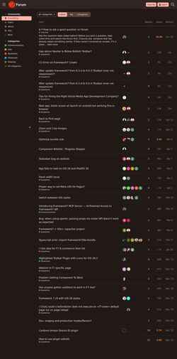 Screenshot forum.framework7.io