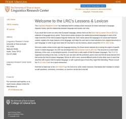 Snímek obrazovky lrc.la.utexas.edu