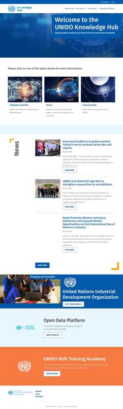 Screenshot hub.unido.org