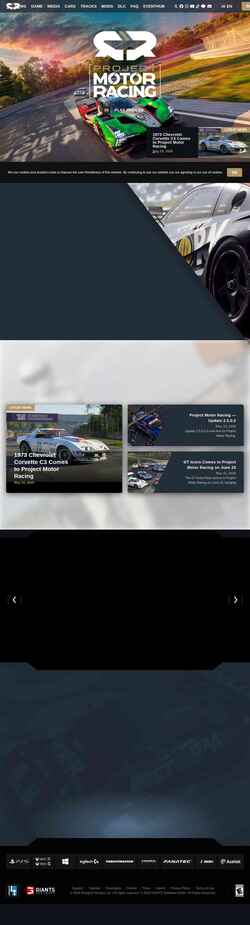 Captura de pantalla projectmotorracing.com