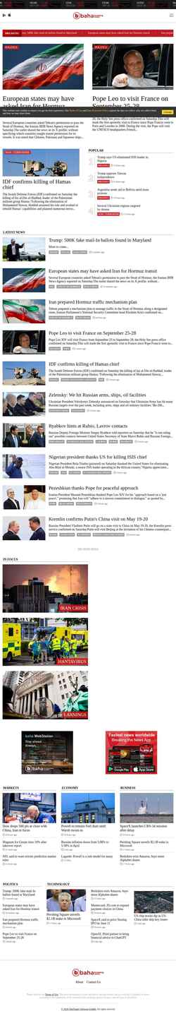 Снимак екрана breakingthenews.net