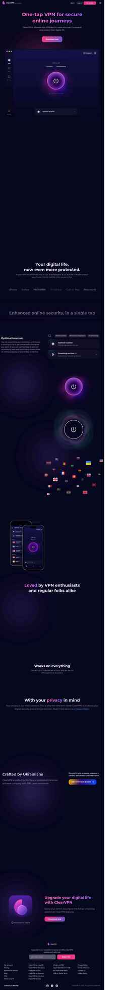 Ekraanipilt clearvpn.com