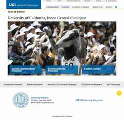 Ekran görüntüsü catalogue.uci.edu