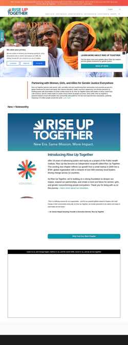 Captura de tela riseuptogether.org