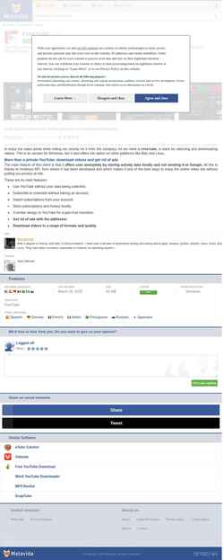 Snímek obrazovky freetube.en.malavida.com