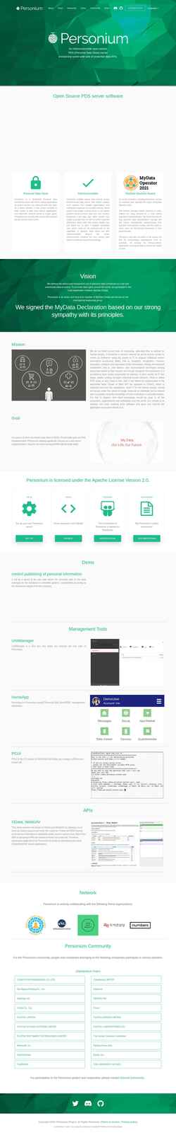 Screenshot personium.io