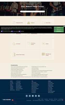 Skærmbillede support.discmakers.com