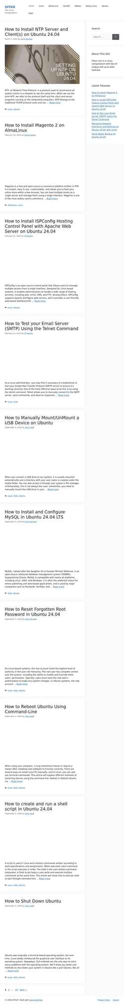 Ekrānuzņēmums vitux.com
